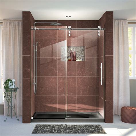 darcy stainless steel sliding shower enclosure|Frameless Sliding Shower Doors at Lowes.com.